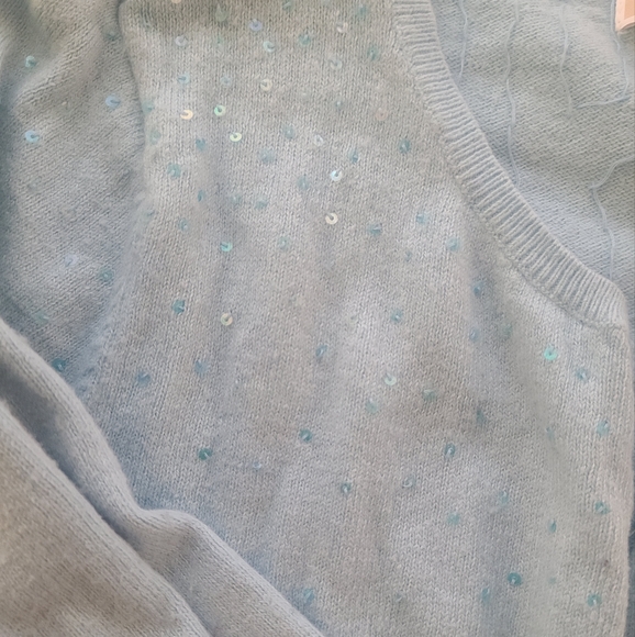 Michael Kors Light Blue 3/4 Sleeve Cardigan - Picture 4 of 5